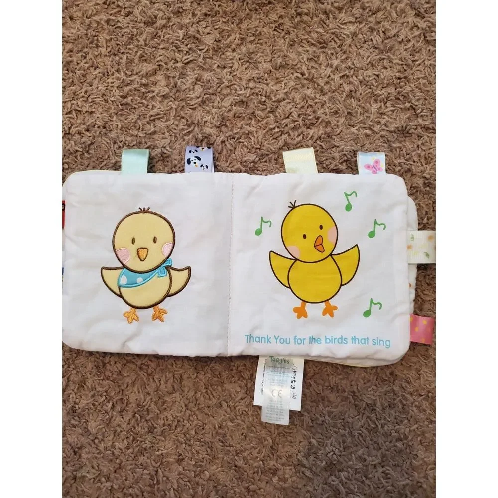 Thank You Prayer Baby Book Cartwheel Taggies Fleece Ribbon Plush 6